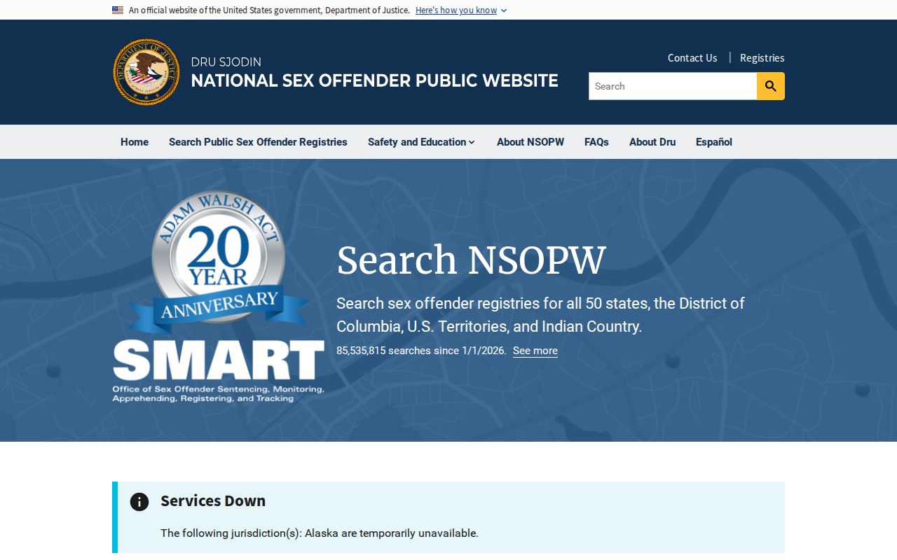 National sex offender registry search for Monroe County and nearby Ohio